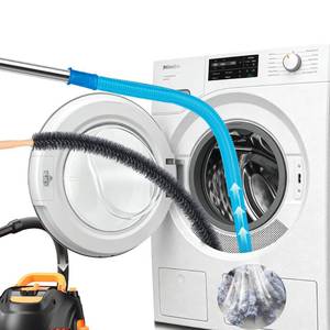 lot 3773 image: Dryer Vent Cleaner Kit Compatible with Most Vacuum Cleaner, Dryer Lint Brush and Vacuum Hose Attachment with Universal Elastic Connector, Quickly Lint Remover (2)
