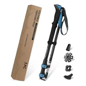 lot 3776 image: GPTCAMP Hiking Stick,1PC Trekking Pole Collapsible Hiking Pole,Lightweight Folding Adjustable Travel Walking Stick with EVA Foam Grip for Men Women,Blue(1 Pole)