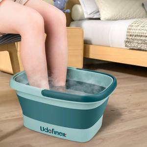 lot 3784 image: Udefineit Foot Bath Basin, Foldable & Portable Foot Soak Tub with Massage Acupoint for Foot Spa Bath, 15L4 Gallon, Foot Massager Soaking Bath Basin Bucket for Pedicure Home Spa Treatment (Green)