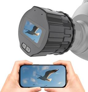 lot 3806 image: 64GB Digital Eyepiece Telescope Camera 2K Video Recording & WiFi Telescope Microscope Accessory, 25-50mm Eyepiece Adapter, Screen Support, App Control, Perfect for Astrophotography, Birds Watching