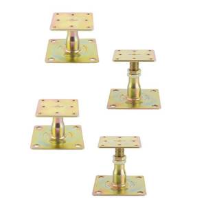 lot 3823 image: 4 Pack Adjustable Floor Jack,Mini Screw Jack,Post Floor Joist Jacks,Adjustable Deck Support,Floor Jack Post,Deck Foundation,for Leveling Joist,Floor,Galvanized,2-3 Range of Adjustment