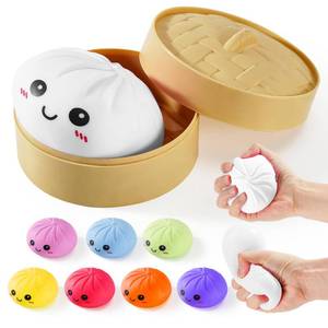 lot 3824 image: Dumpling Squishy, Squishy Dumpling Mystery Box (White)