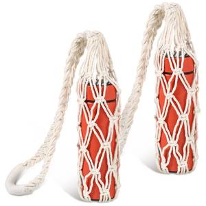 lot 3833 image: Lothee 2 Pcs Macrame Water Bottle Carrier Cotton Water Bottle Bag Long Strap Boho Holder Woven Macrame Holder for Adult Sling Wine Hiking Cycling Fitness Accessories 31.5 Inches