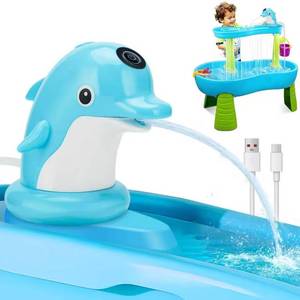lot 3851 image: Ainibar Dolphin Water Table Pump - Rechargeable,3.5H Play,Easy Stick - On Install