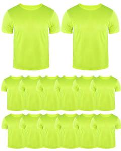 lot 3891 image: JaGely 12 Pcs Unisex Adult Workwear T-Shirt Bulk High Visibility Safety T Shirts Hi Vis Construction Work Shirts Short-Sleeve(XX-Large,Yellow)