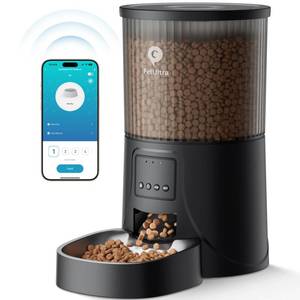 lot 3900 image: PETULTRA Automatic Cat Feeder WiFi- 5Ghz Cat Food Dispenser with APP Remote Control- Auto Pet Feeder for Small Dog Indoor- Easy to Set Up and Clean- Dual Power with Desiccant Bag& Stainless Steel