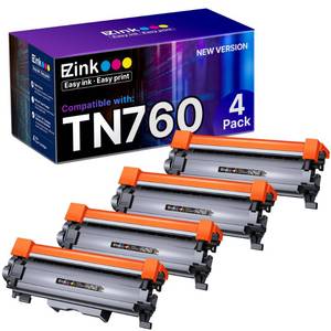 lot 3912 image: E-Z Ink TN760 Toner for Brother Printer Compatible for Brother TN-760 Toner Cartridges to Use with MFC-L2710DW MFC-L2750DW HL-L2350DW HL-L2370DW HL-L2395DW L2390DW DCP-L2550DW (2 Black)