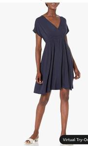 lot 3933 image: Womens Surplice V Neck Swing Dress XL