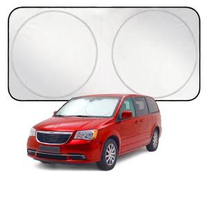 lot 3956 image: EzyShade Windshield Sun Shade with Shield-X Reflective Technology. See Vehicle Size-Chart. Foldable 1-Piece Car Sunshade for Front Windshield Window SUV Van Truck. Sun Visor Heat Shield. X-Large Size