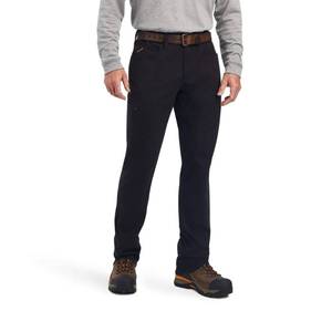 lot 3963 image: ARIAT Men��s Rebar M4 Low Rise DuraStretch Made Tough Stackable Straight Leg Pant Black 2834