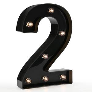lot 3968 image: Light Up Black Alphabet Marquee Number Sign LED Marquee Number Lights Sign for Night Light Home Bar Christmas Lamp Birthday Party Wedding Decoration 2