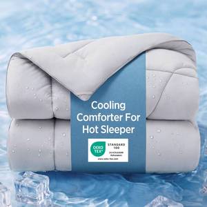 lot 5012 image: Bedsure Cooling Comforter King Size - Cooling Blankets for Hot Sleepers, Lightweight Comforter for Summer with Dual-Sided Cool Tech, Soft Breathable Cold Blanket for Sleeping, Grey, 102x90 Inches