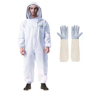 lot 5013 image: LONGADS Professional Bee Suit for Men and Women, Full Body Beekeeping Suit with Gloves & Protective Round Veil, Size XL (Fits 65-69 Inches  55-59) for Apiary & Backyard