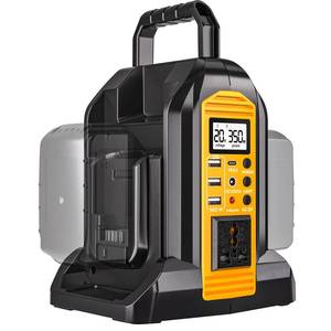 lot 5020 image: DTEZTECH 350W Power Inverter for Dewalt 20V Batteries