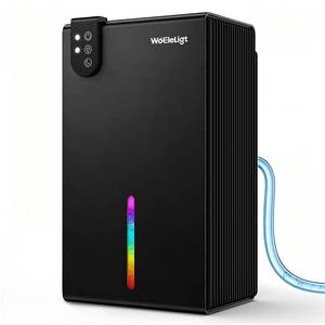 lot 5022 image: 98 OZ Small Dehumidifier for Home 1000 Sq Ft, Quiet Dehumidifier with Drain Hose, Auto Shut-Off, Sleep Mode, 7-Color Light for Basement, Bedroom, Bathroom, Closet, RV (Pure Black)