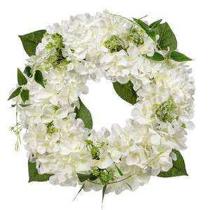 lot 5024 image: Briful Hydrangea Spring Wreaths for Front Door, 16.5 White Hydrangea Artificial Door Wreaths for Home Mantle Wall Farmhouse Decor