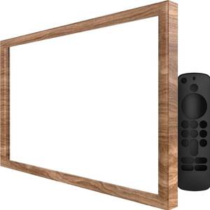 lot 5044 image: HOOKMEMO Decorative Frame for Echo Show 15, echo show 15 case cover,Light wood grain effect, protect your echo show (light wood grain)