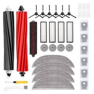 lot 5058 image: 33 PCS S8 MaxV Ultra Accessories Kit Compatible with Roborock S8 MaxMaxV Ultra Robot Vacuum,6 Scent Tablets,1 Set Main Brush,4 HEPA Filters,4 Mop Cloth,4 Edge Mop Cloth,6 Side Brushes,6 Dust Bags
