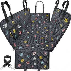 lot 5060 image: URPOWER Dog Car Seat Cover for Pets 100% Waterproof Seat Cover Hammock 600D Heavy Duty Scratch Proof Nonslip Durable Soft Back Seat Covers for Cars Trucks and SUVs