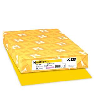 lot 5065 image: Astrobrights Color Paper, 24 lb Bond Weight, 11 x 17, Solar Yellow, 500Ream
