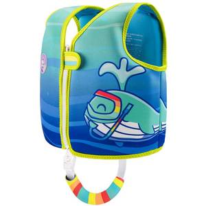 lot 5088 image: Pottwal Swim Vest for Kids - Swim Jacket for 2-3 Years (33-40LBS) - Puddle Jumper with Adjustable Crotch Strap - Made of Neoprene & EPE - Cyan
