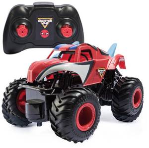 lot 5094 image: Monster Jam, Marvel The Amazing Spider-Man RC Monster Truck, 124 Scale, Kids Toys for Boys and Girls Ages 4 and up