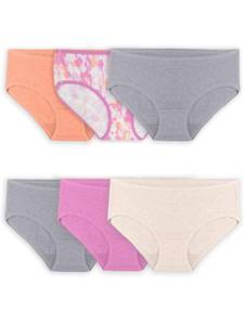 lot 5103 image: Fruit of the Loom Womens 360° Stretch Underwear, High Performance Stretch for Effortless Comfort, Cotton Blend - Hipster - 6 Pack - Colors May Vary, 5