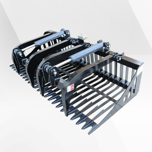 lot 3082 image: Unused 2026 JCT 84in Skid Steer Rock Grapple Bucket