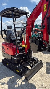 lot 2000 image: Unused CFG Industrial YNT18 Mini Excavator with Yanmar Diesel Engine, Pilot Controls- Red