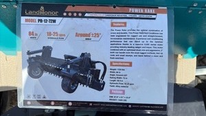 lot 60 image: Landhonor skid steer power rake