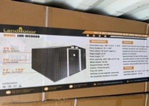 lot 4083 image: Landoor unused LHR-MS0608 Metal Shed 6ftx8ft -