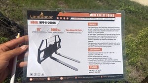 lot 4028 image: Unused Mini Skid Landhonor Pallet Forks