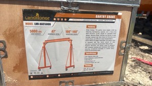 lot 4041 image: LandHonor unused LHR-AGC5000 Gantry Crane 5000 lbs 47 Span 100-148 Height