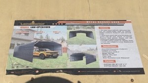 lot 4044 image: LandHonor unused 21ftx20ftx12ft Metal Carport Garage Shed Structure