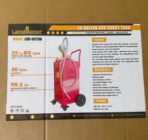 lot 4057 image: Landhonor unused LHR-GCT30 30 Gallon Gas Caddy Tank 25L80 rpm
