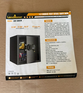 lot 4072 image: Landhonor unused 1.2 Cubic Feet Steel Safe Box Model LNR-SBB36