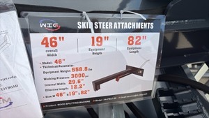 lot 5028 image: Unused WIG 46-inch Skid Steer Wood Splitter Attachment
