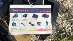 lot 7000 image: AGROTK unused Mini Excavator Attachments 9-Piece Set