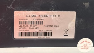 lot 19084 image: Curtis PMC 1268-5403 36V-48V 400A SepEx Controller PN 378275403