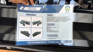 lot 7114 image: Unused AGT SPAR4 Skid Steer Dozer Blade 84 inch Universal Mount