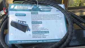 lot 7142 image: Unused Skid Steer Rotary Angle Broom SSAB-72 72 Working Width Model