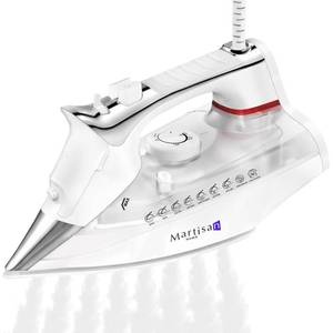 lot 1339 image: Martisan Steam Iron for clothes, 1800W, Nano Ceramic Soleplate, Dynamic Steam Burst, Precise Thermostat for All Fabrics, Auto-off, Fast Heating, Self-Clean, 4-in-1 Iron, Anti-Drip, Anti-Calc - Retail $65