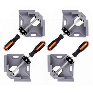 lot 1370 image: WYQYQ 4pcs Corner Clamp - Right Angle 90 Degree Wood Clamps For Woodworking, With Adjustable Swing Jaw Aluminum Alloy Frame, For Welding, DIY Woodworking - Retail $36