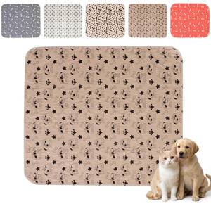 lot 1397 image: Puppy Pee Pads with Pheromones,Forever Pad,Washable Pee Pads for Dogs,Reusable Dog Pee Pads,Waterproof and Leak-Proof,Non-Slip Base Training Pad Suitable for Home(Brown Puppies,M31.527.6in) - Retail $19