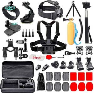 lot 1406 image: 60 in 1 Camera Accessories Kit Compatible with GoPro Hero 13 12 11 10 9 8 7 6 Session 5Hero 43321, Insta360, DJI Osmo Action, AKASO, APEMAN, Campark, SJCAM - Retail $34