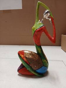 lot 1435 image: Decorative Swan Figurine with Metal Handle Multi-Color