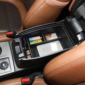 lot 1439 image: TACORBO Center Console Organizer Compatible with Ford Escape 2020-2025 2026 and 2021-2024 2025 Bronco Sport Accessories, CX430 4-Door Insert Tray, Armrest Secondary Storage Box, Black Trim - Retail $14