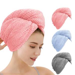 lot 7220 image: OEAGO Microfiber Hair Towel for Women Gifts for Teen Girls Kids Girlfriends Wife Stocking Stuffers for Women Drying Wrap Towels for Curly Hair Head Accessories 3 Pacs Anti Frizz - Retail $7