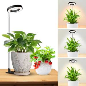 lot 13359 image: Kullinss Grow Light, 48 LEDs Full Spectrum Plant Lights for Indoor Growing, Small Plant Grow Light with 3912H Timer, 3 Color Modes, 10 Brightness, Height Adjustable Grow Lamp for Small Plants - Retail $12