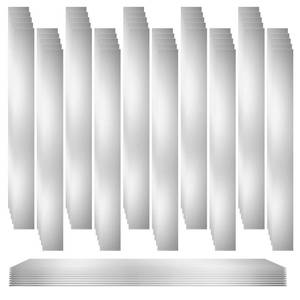 lot 13402 image: Tipromake 50pcs 304 Stainless Steel Shim Stock Assortment, 1 Width x 12 Length 10 Thickness Sizes 0.0007-0.01 , Thin Metal Strips, for Leveling and Alignment - Retail $26